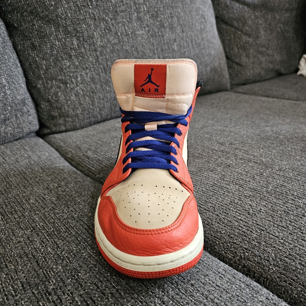 Nike Jordan 1 Mid Se Team Orange Shattered 852542 800 - Picture 9 of 12